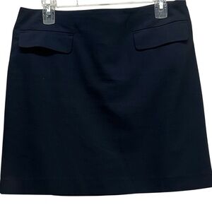 Ann Taylor Black Mini Skirt Sz 10 P Lined